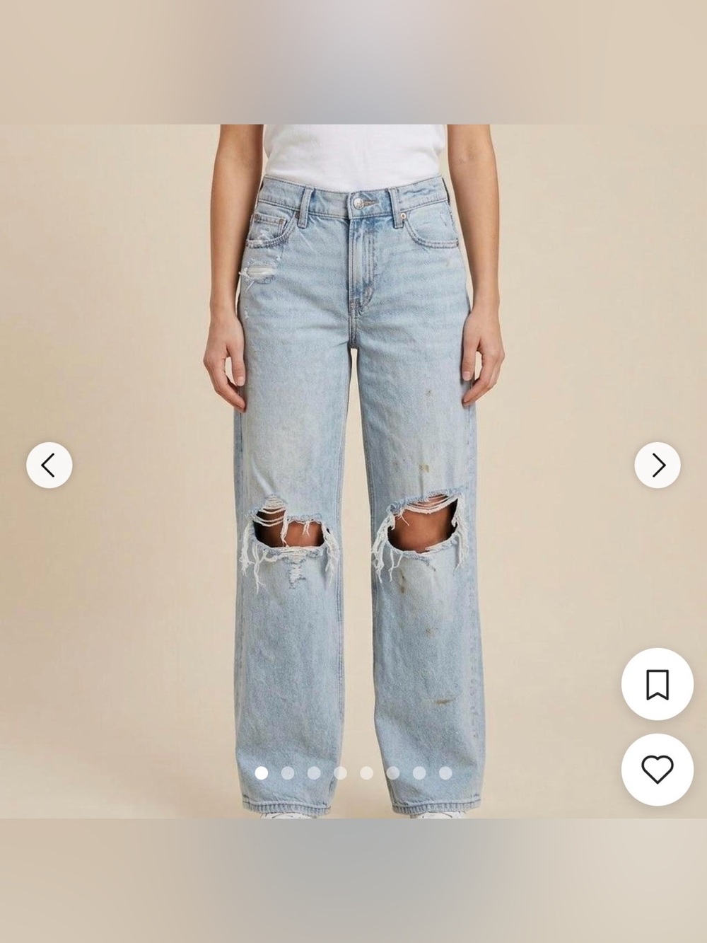 American eagle Light Blue Distressed stovepipe Women's Jeans